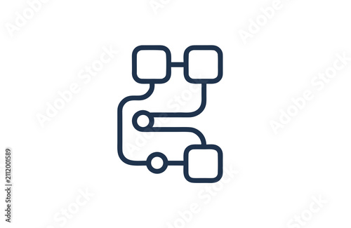 Connected Workflow Network Icon