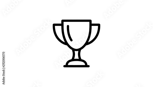 Trophy Outline Vector Design Element