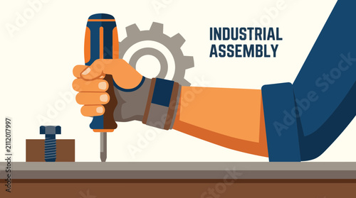 Fotografi Ergonomic Screwdriver Torque Wrist Posture Industrial