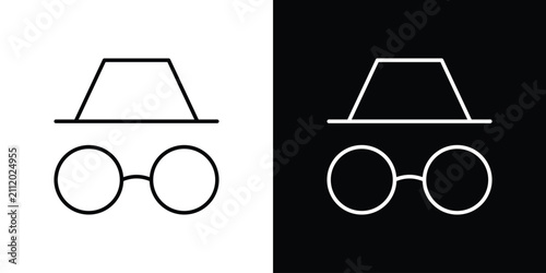 Obraz na płótnie Incognito icon outline symbol pack