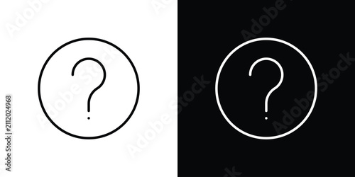 Cuadro en lienzo Interrogation icon outline symbol pack