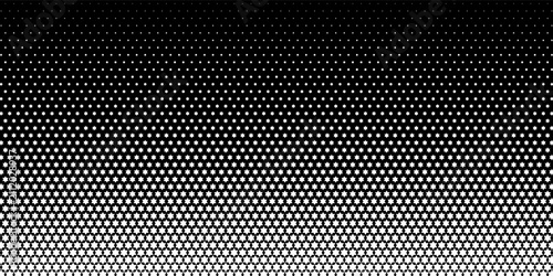 Quadro su tela Black and White Star Gradient Halftone Texture minimalist hexagram good Seamless