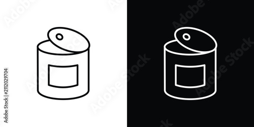 Canned food icon vector symbol bundle