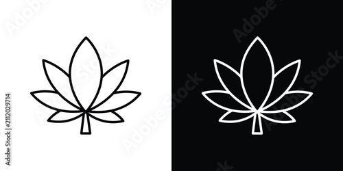 Foto Cannabis icon vector symbol bundle