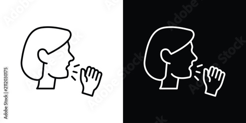 Bild auf Leinwand Cough icon vector symbol bundle