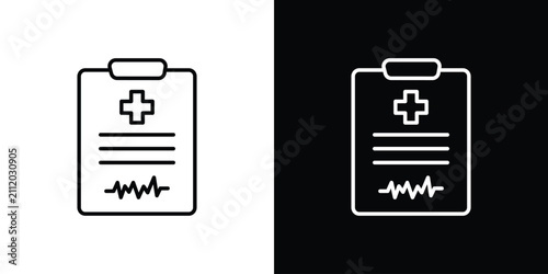 Konstfotografi Health report icon vector symbol bundle