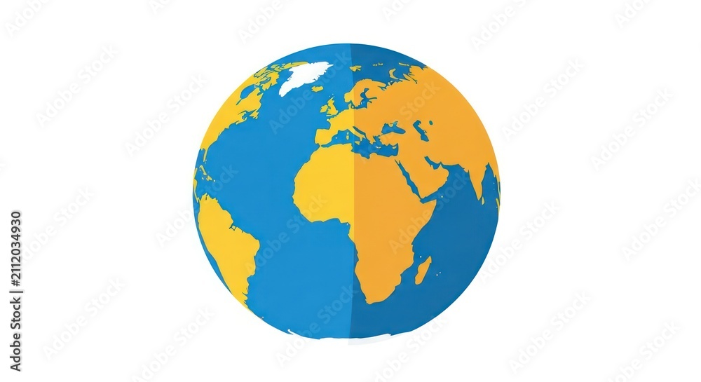 Fototapeta premium Earth Globe Planet World Map.