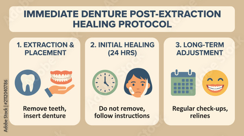 Bild auf Leinwand Immediate Denture Post-Extraction Healing Protocol