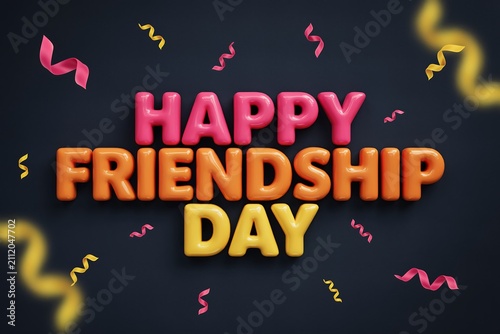 International friendship day greeting card
