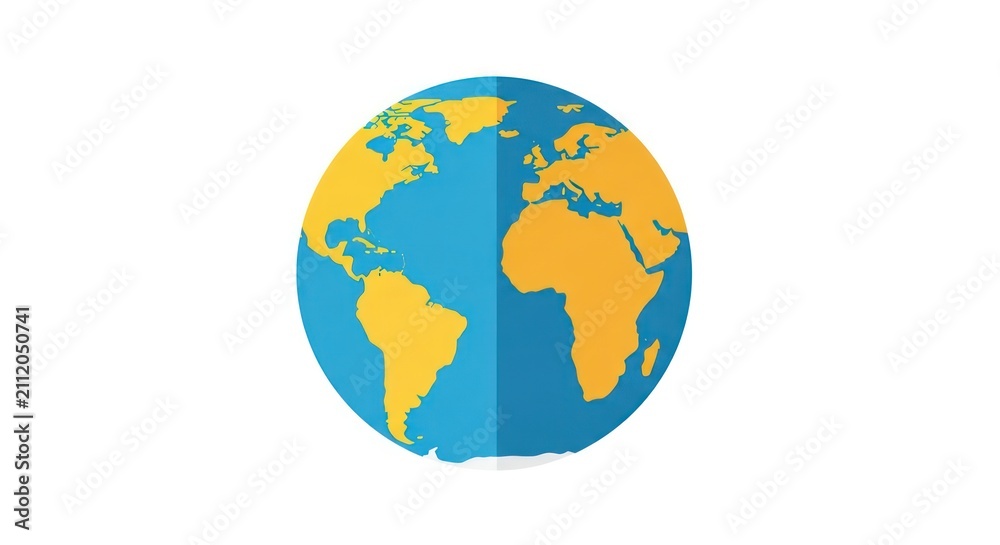 Fototapeta premium Globe Earth Planet Illustration.