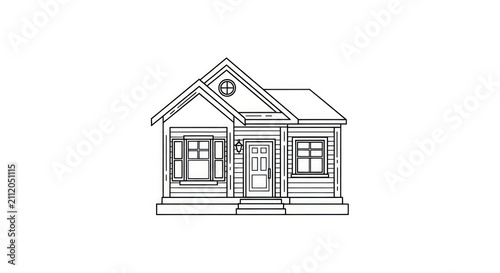 Small house with a porch.