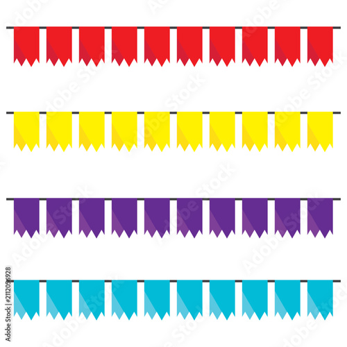 Bunting Flags icon logo vector