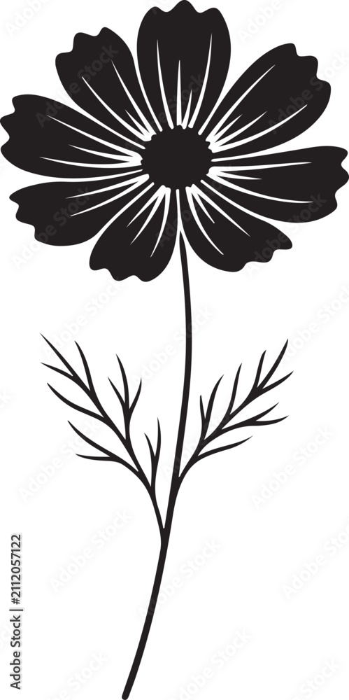 Obraz premium Daisy Flower Silhouette Icon