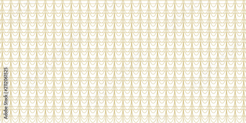 simple golden color fish scale wave pattern vector for banner poster background.
