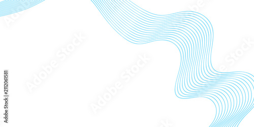 Abstract blue smooth waves on white background.Vector illustration.eps10