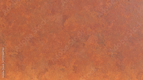 Quadro su tela 3D Rendering of Corten Steel Rusted Metal Background Solid Orange Rust Iron Plat