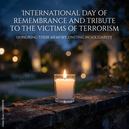 Candle tribute for victims of terrorism remembrance day