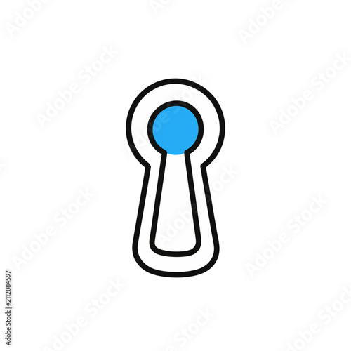 Принти на полотні Minimal keyhole line icon representing security lock access privacy protection s