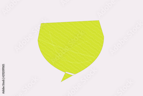 Green leaf with yellow veins on a white background for nature and environment themes