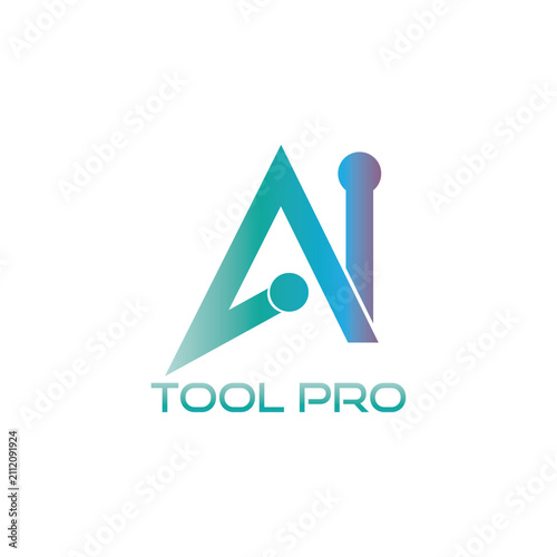 AI Logo Design  Modern Artificial Intelligence Technology Brand Identity Template