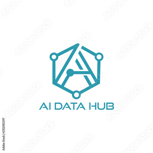 AI Logo Design  Modern Artificial Intelligence Technology Brand Identity Template