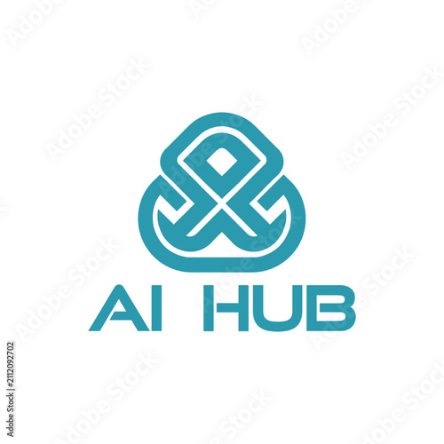 AI Logo Design  Modern Artificial Intelligence Technology Brand Identity Template