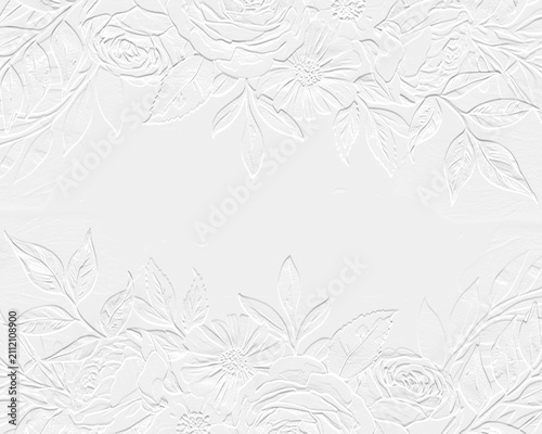 white floral background