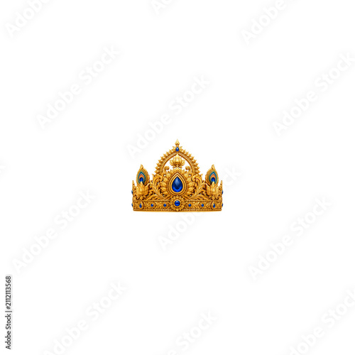 Royal Golden Crown Inspired by Rama Transparent PNG