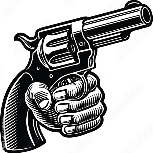 Tableau sur toile assault rifle vector illustration