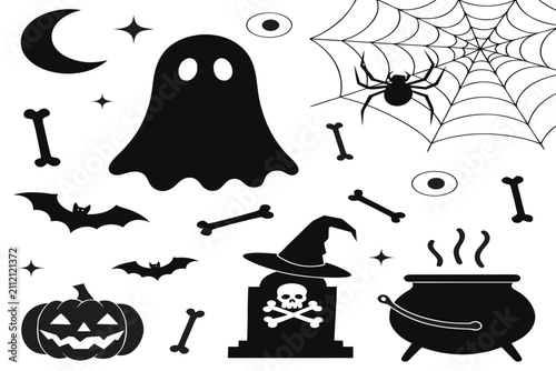 coloring page line art the halloween horror black vector