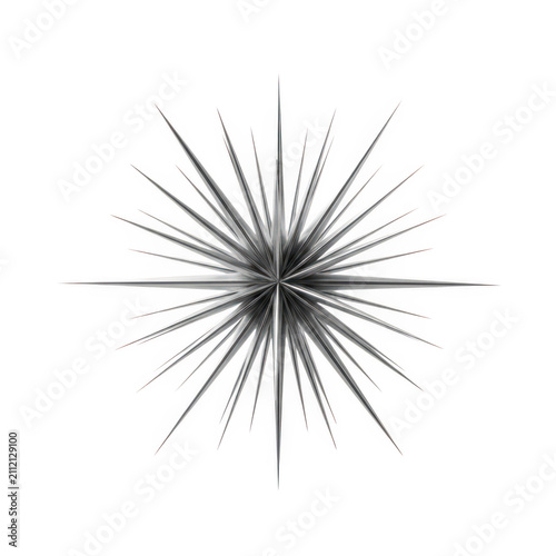 Black geometric explosion pattern design