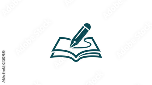 Pencil on open book cover.