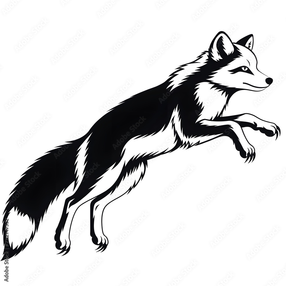 Obraz premium wolf vector illustration