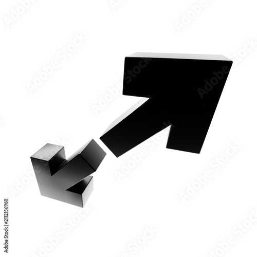 3d icon zoom arrow