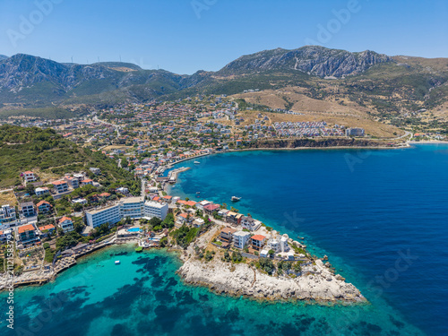 Karaburun Center and İskele Neighborhood with Offshore Islands, Izmir, Turkey
