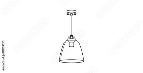 Foto Pendant Light Fixture Vector Illustration