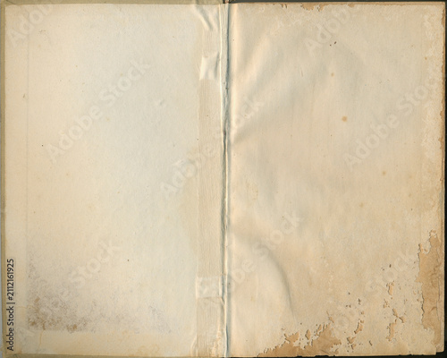 Fotografie Old obsolete and shabby book pages