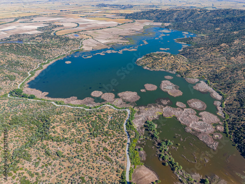 Bafa Lake Nature Park and Serçin Village at the Büyük Menderes River Delta, Turkey