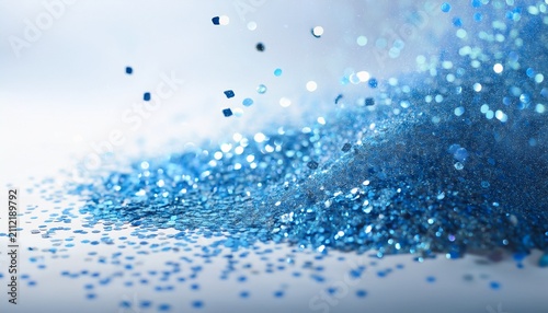 Soft Blue Glitter Sparkle Texture Scattered Across Clean White Background Creating Elegant Shimmering Abstract Surface With Dreamy Festive Glow Luxury Decorative Backdrop For Celebration Invitations B