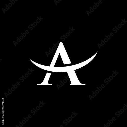 Minimalist Letter A Logo Design Concept.