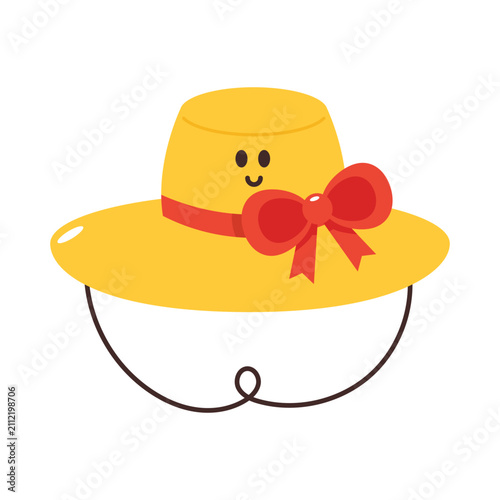 Fishing Hat Vector Flat icon. EPS File 