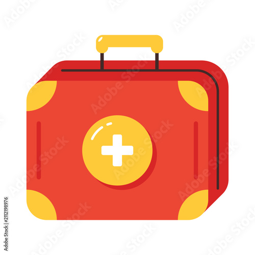First Aid Kit Vector Flat icon. EPS File 
