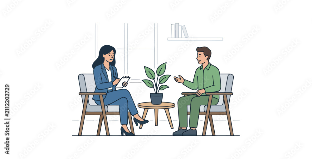 Fototapeta premium Professional Consultation Vector Illustration