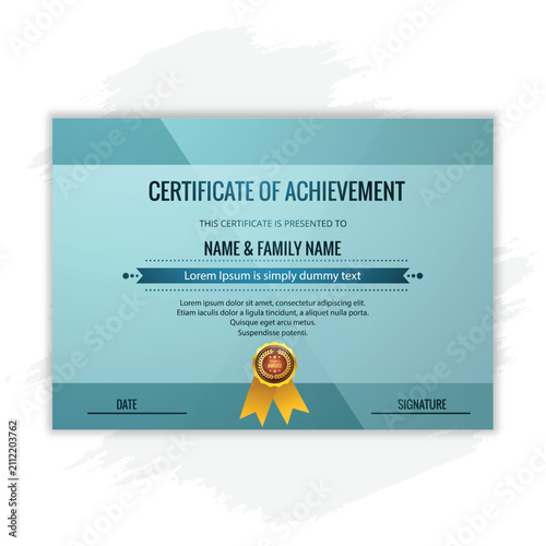 Certificate of achievement template design