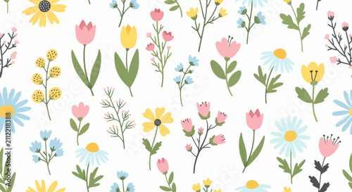 Bild auf Leinwand Balance flower pattern background vector harmonious peaceful mood