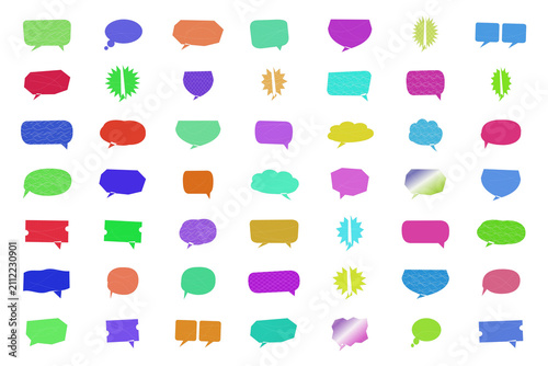 Colorful set of flat style icons for app and web design isolated on transparent background