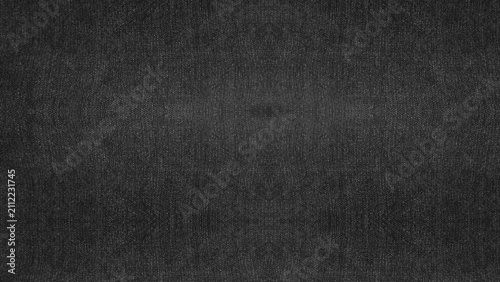 Foto Deep black woven fabric texture featuring a realistic linen, cotton, or canvas surface with a subtle grid pattern