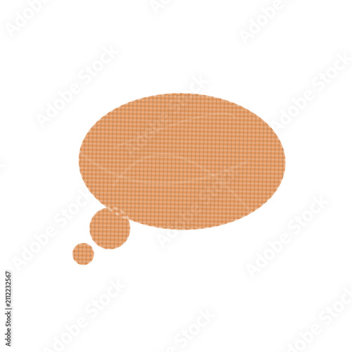 Speech thought bubble with small dot icon design isolated on transparent background