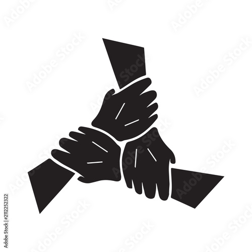 Foto Hands gripping object silhouette black and white graphic
