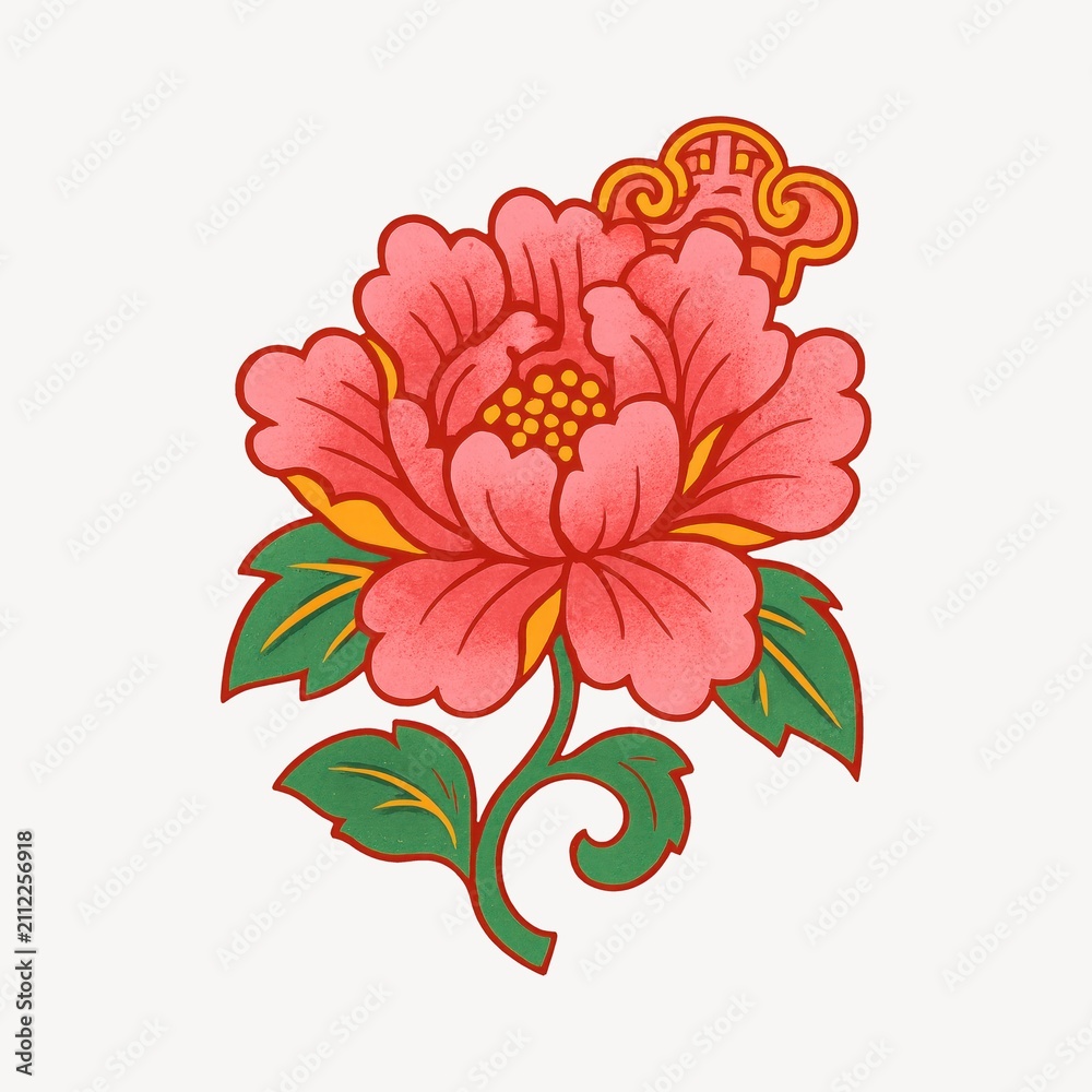 Obraz premium Vibrant floral tattoo design